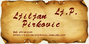 Ljiljan Pirković vizit kartica